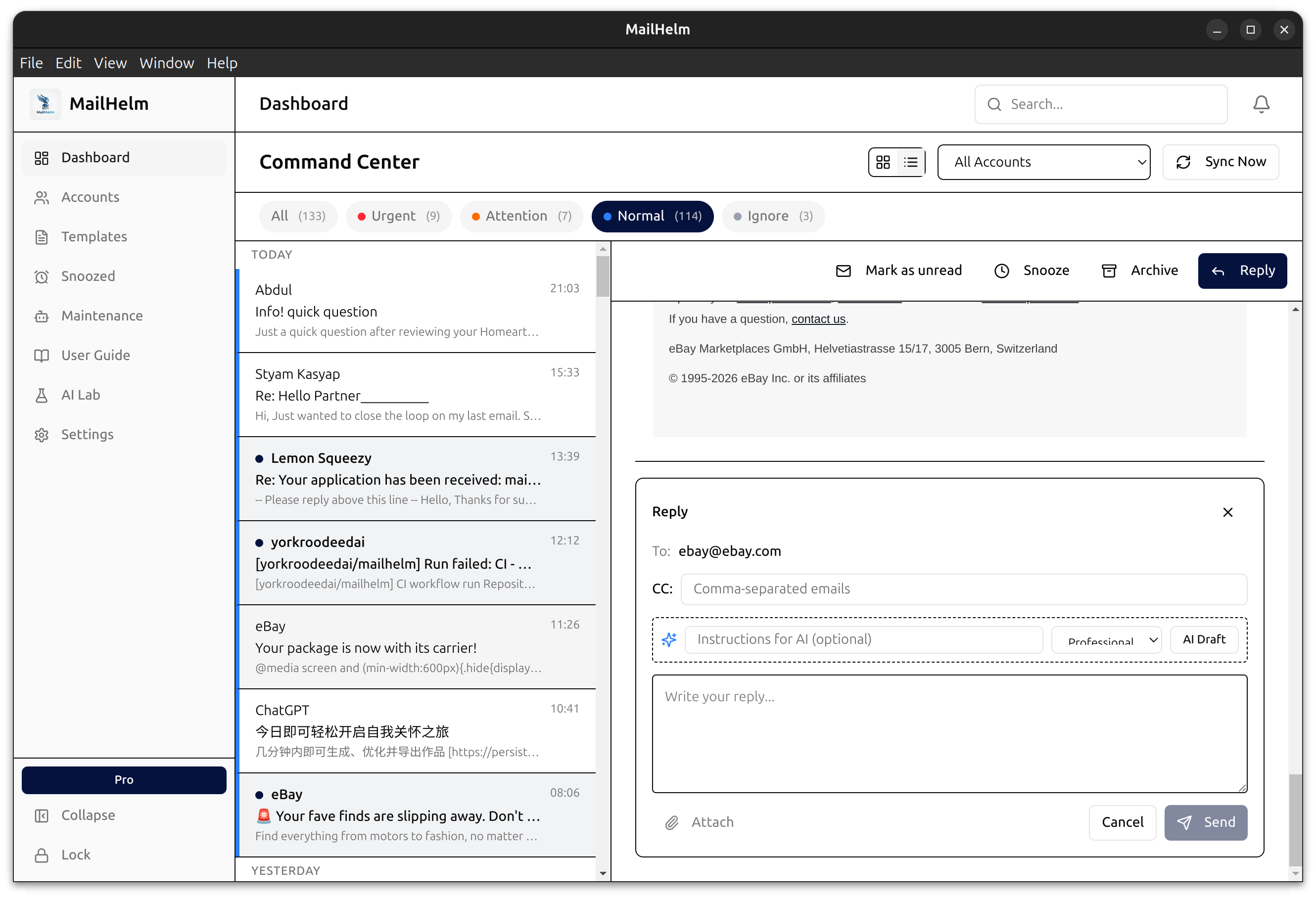 Quick Reply with AI Templates